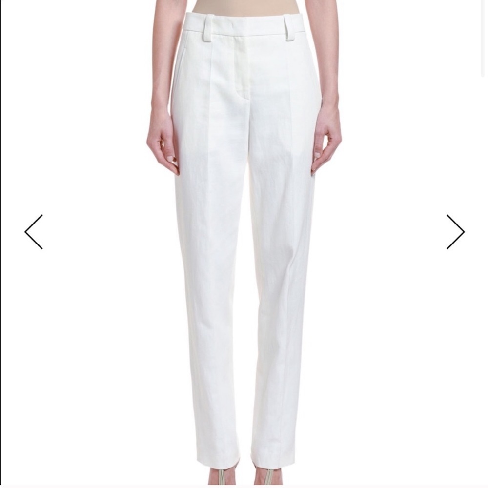 NWT Giorgio Armani straight leg white pants
